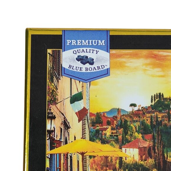 Biking in Tuscany 500 Piece Puzzle MB Big Ben Luxe Premium Quality Blue Board - Picture 7 of 10